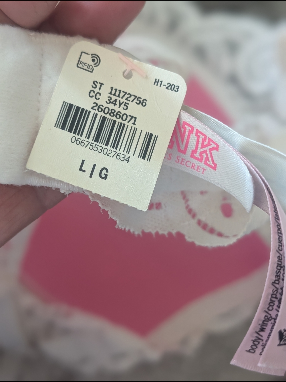 PINK Victoria's Secret White Lace Halter Bralette - Picture 4 of 5